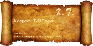 Krepsz Tímea névjegykártya